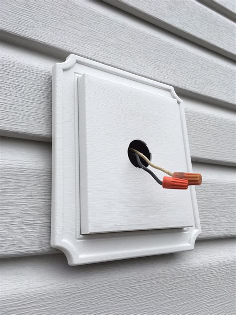 electrical box for mounting outside wall lamp|outside light fixture outlet box.